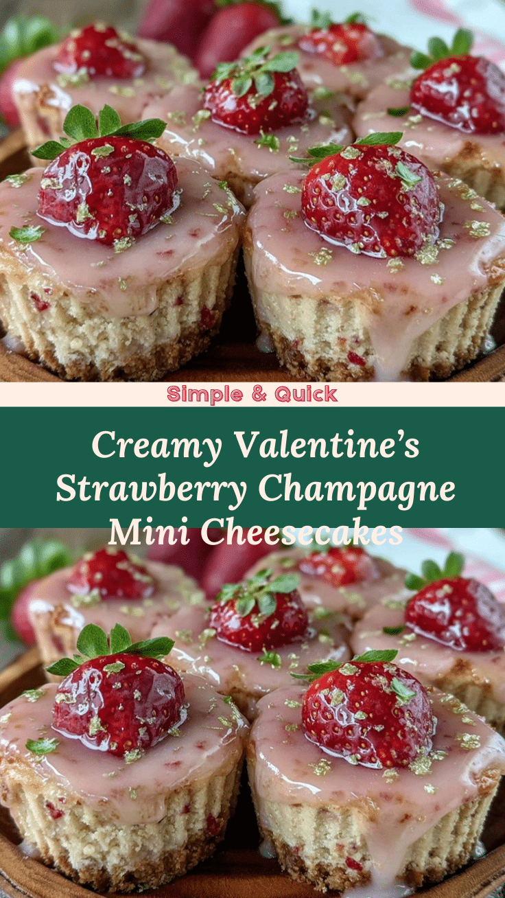 strawberry champagne mini cheesecakes recipe