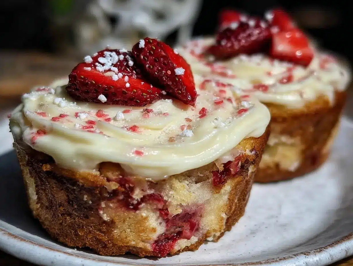 strawberry cheesecake frosted cups preparation steps