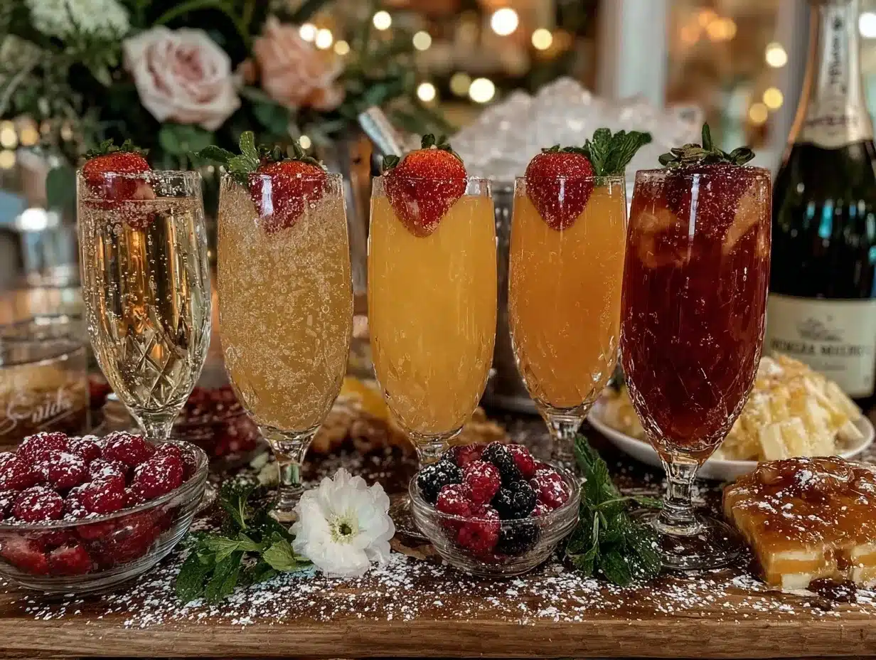 strawberry mimosa bar preparation steps