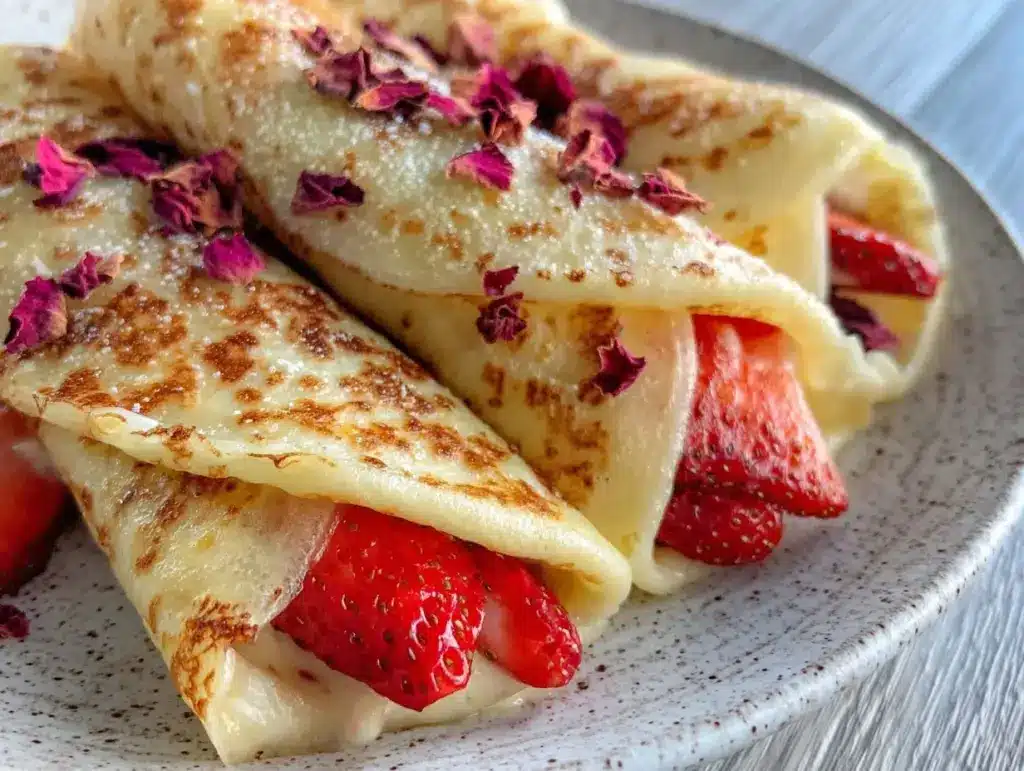 strawberry rose crème rollups - featured image