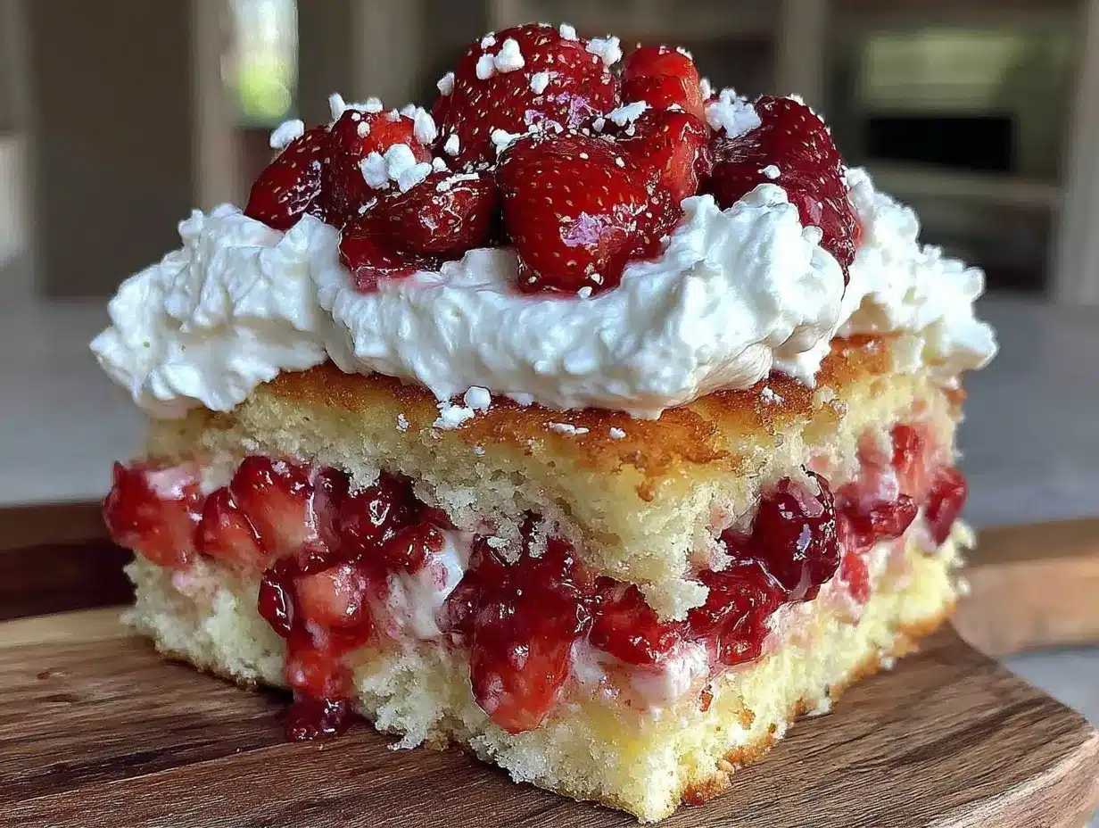 Strawberry Shortcake Layer Cake preparation steps