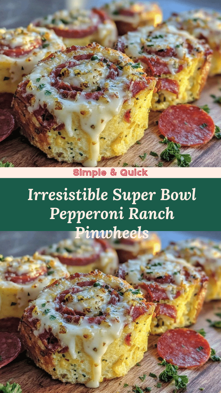Super Bowl Pepperoni Ranch Pinwheel Bites recipe