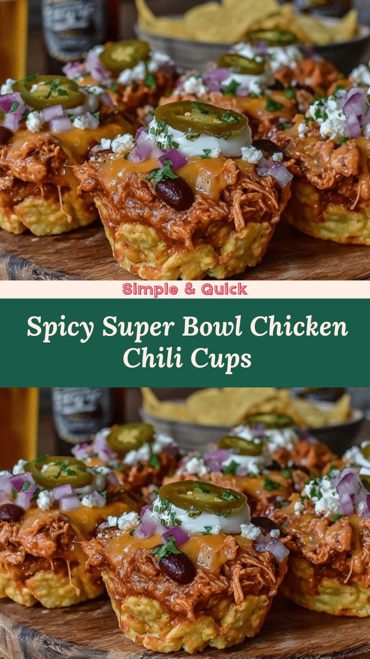 Super Bowl Spicy Chicken Chili Cups recipe