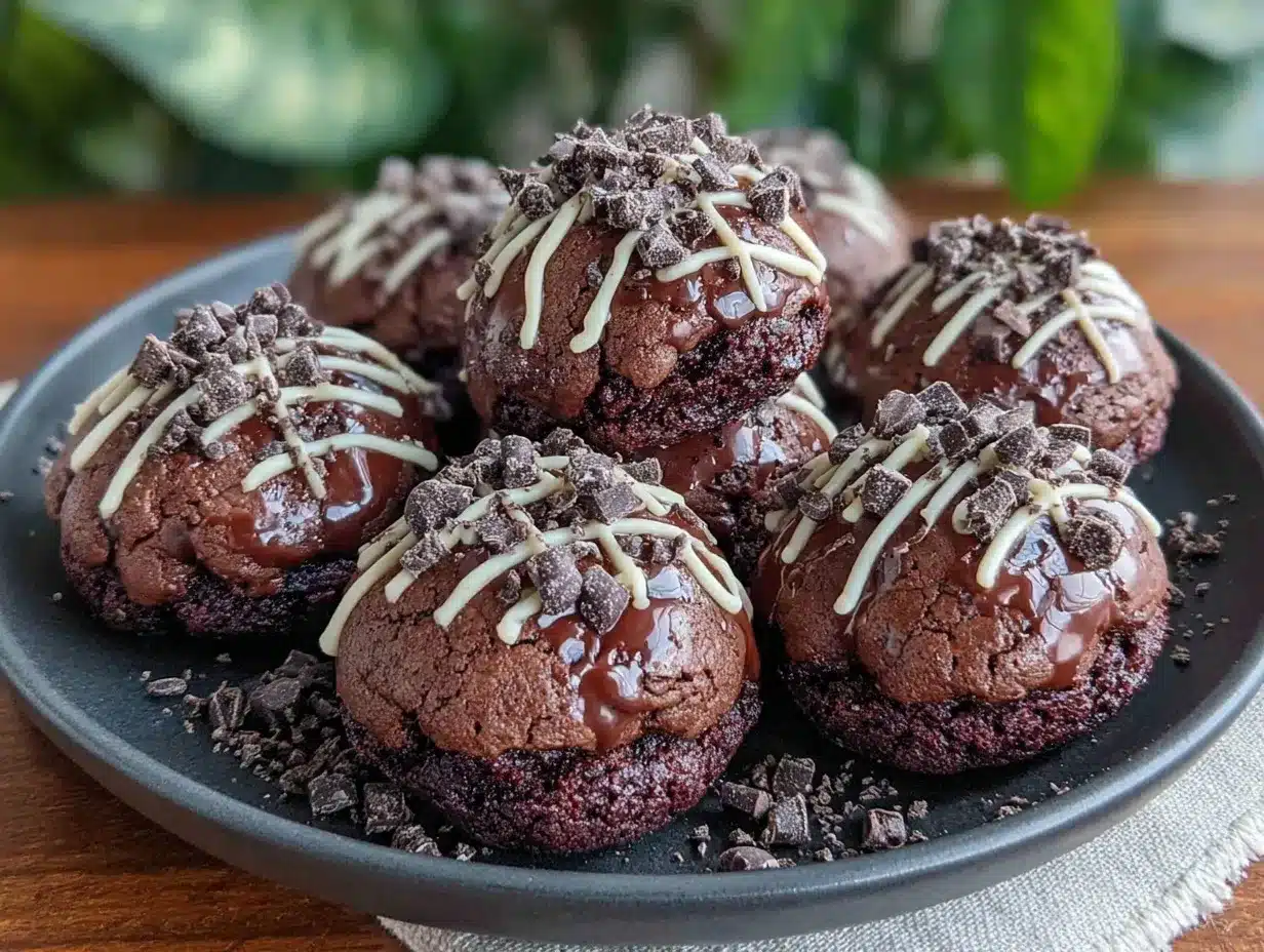 Triple Chocolate Brownie Footballs preparation steps