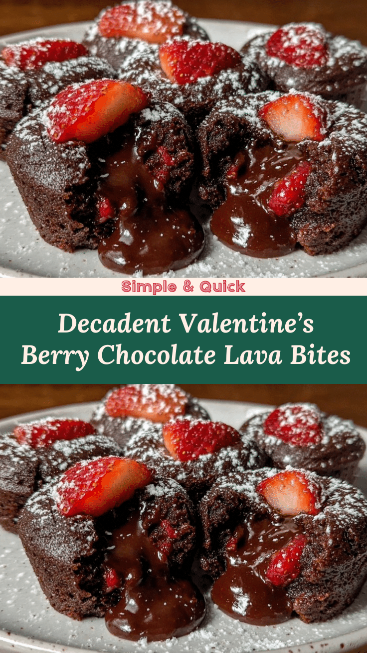 valentine’s berry chocolate lava bites recipe