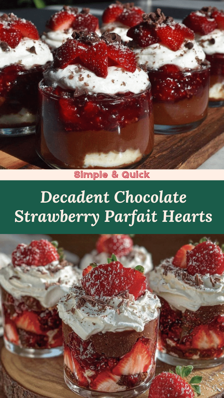 valentines chocolate strawberry parfait hearts recipe