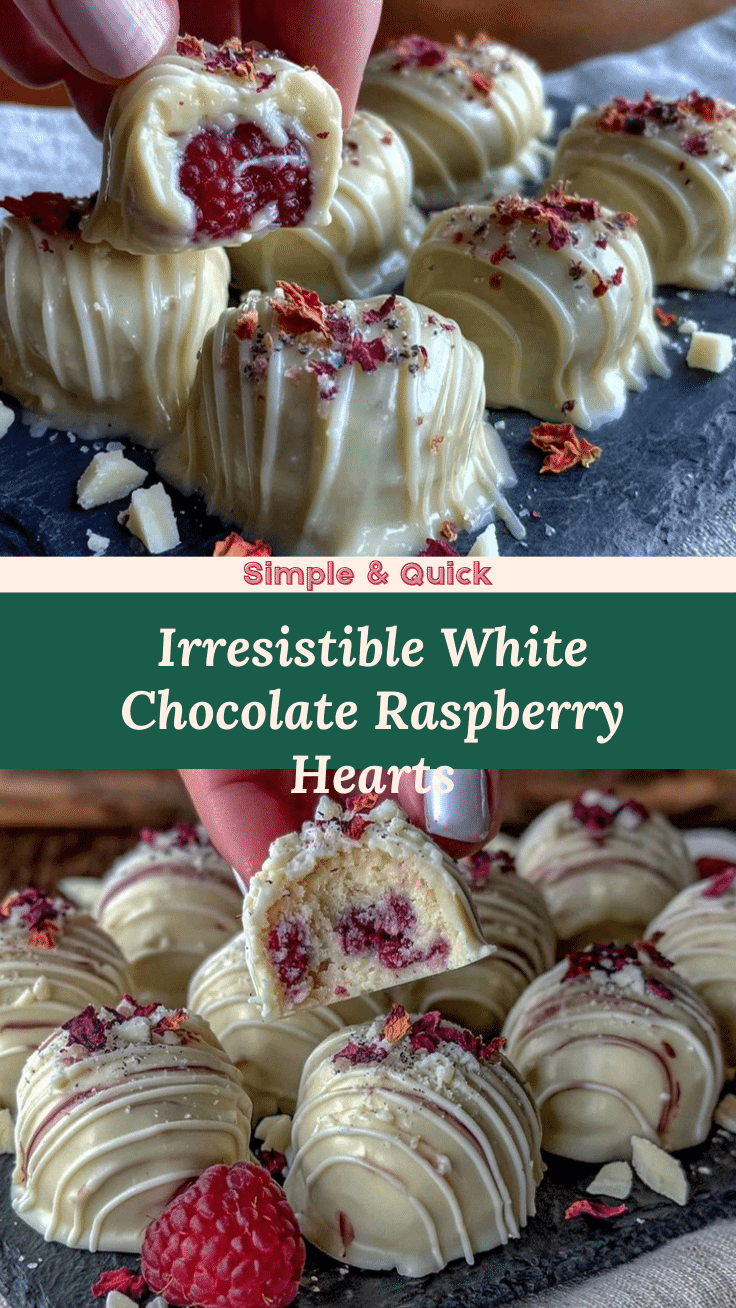 white chocolate raspberry truffle hearts recipe