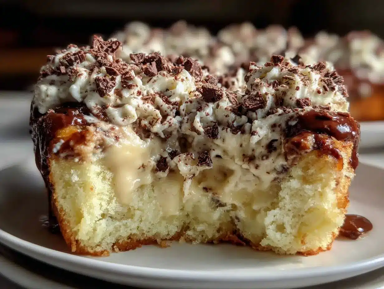 Baileys Irish Cream poke cake preparation steps