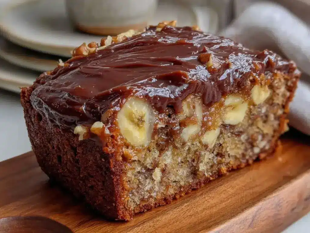 banana bread with brown butter frosting - featured image