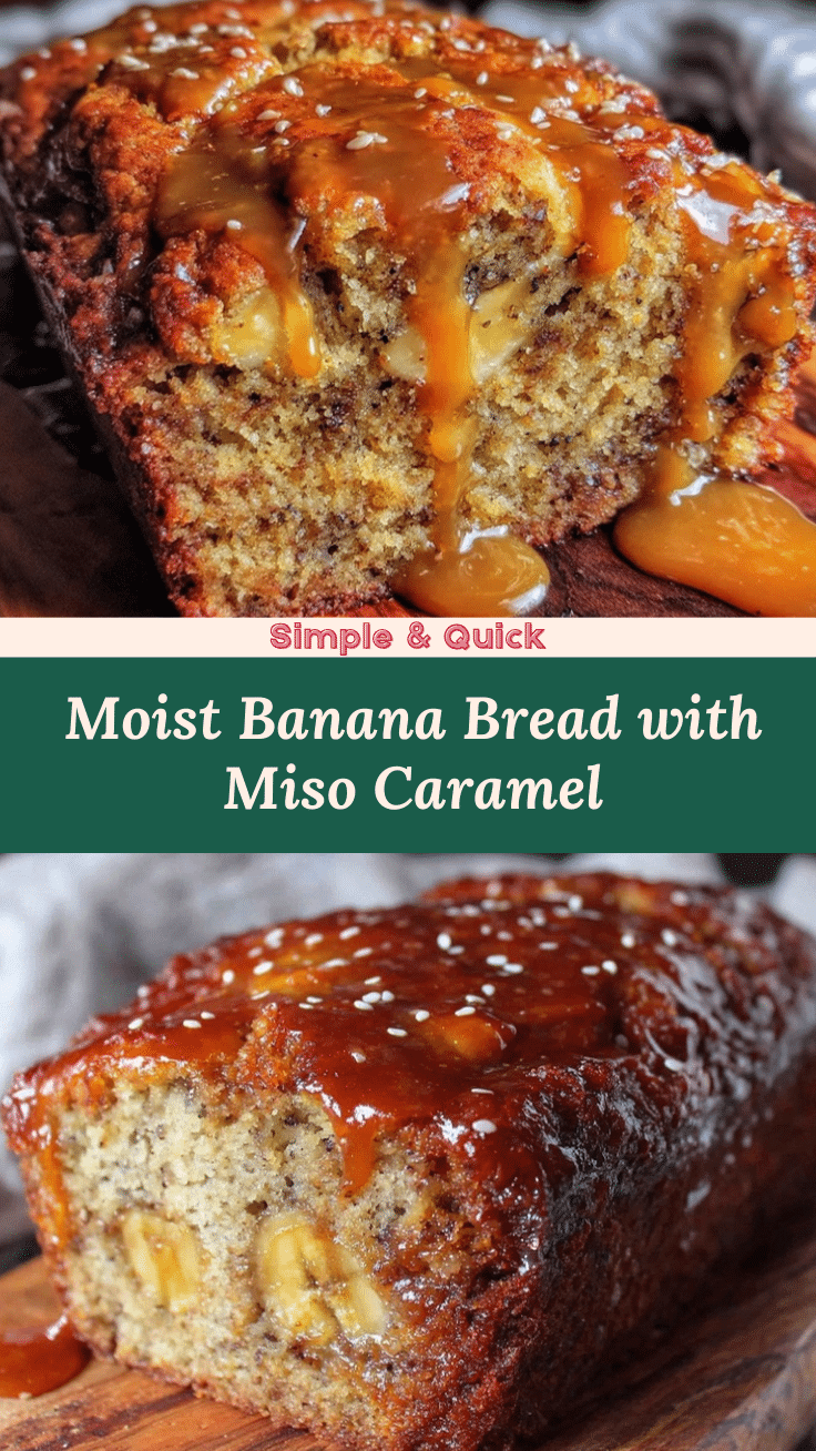 banana bread with miso caramel topping recipe