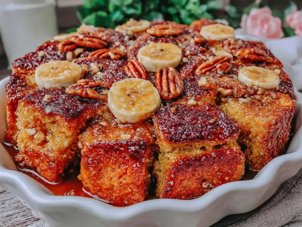 Bananas Foster French Toast Casserole - featured image