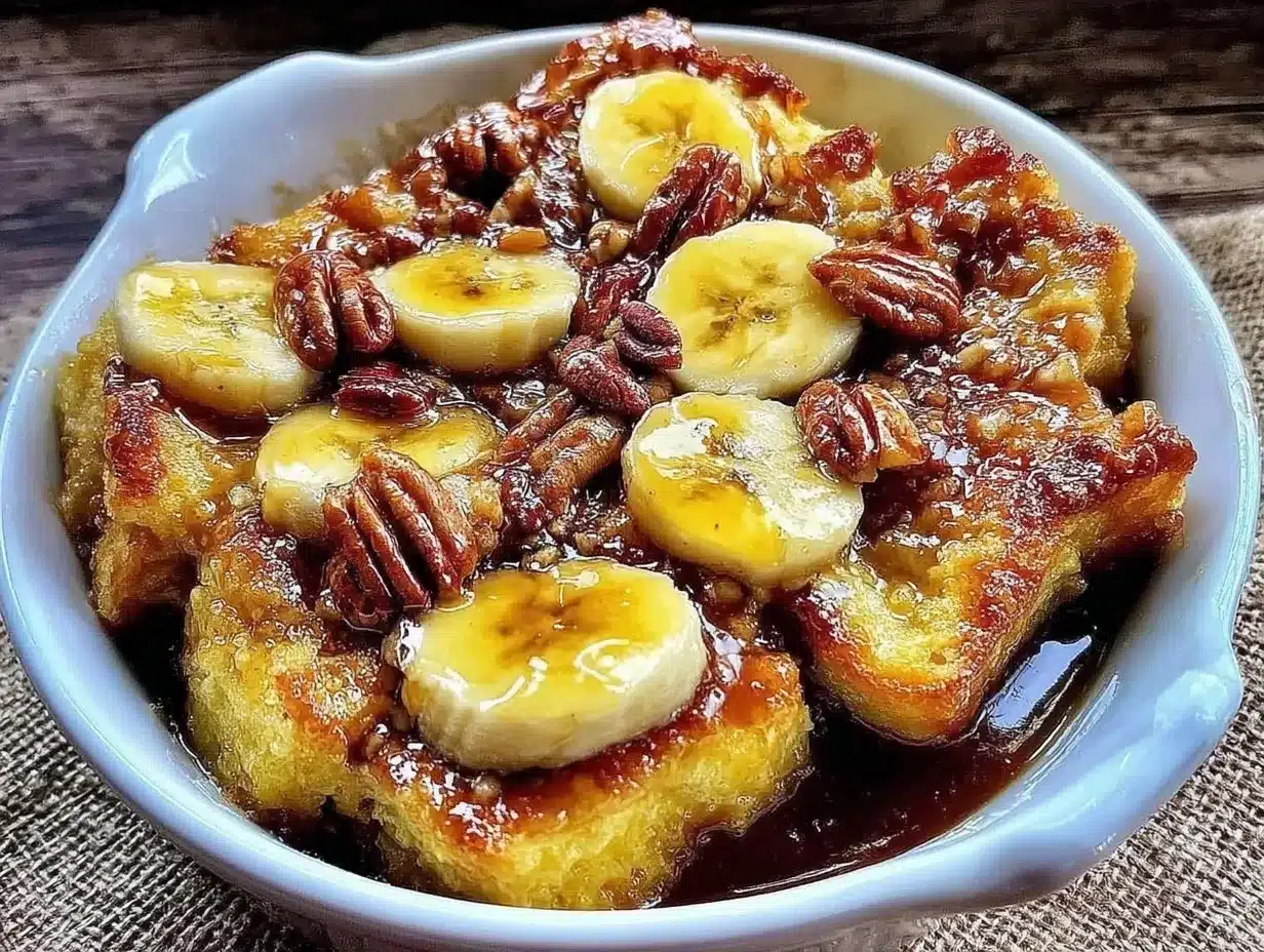 Bananas Foster French Toast Casserole preparation steps