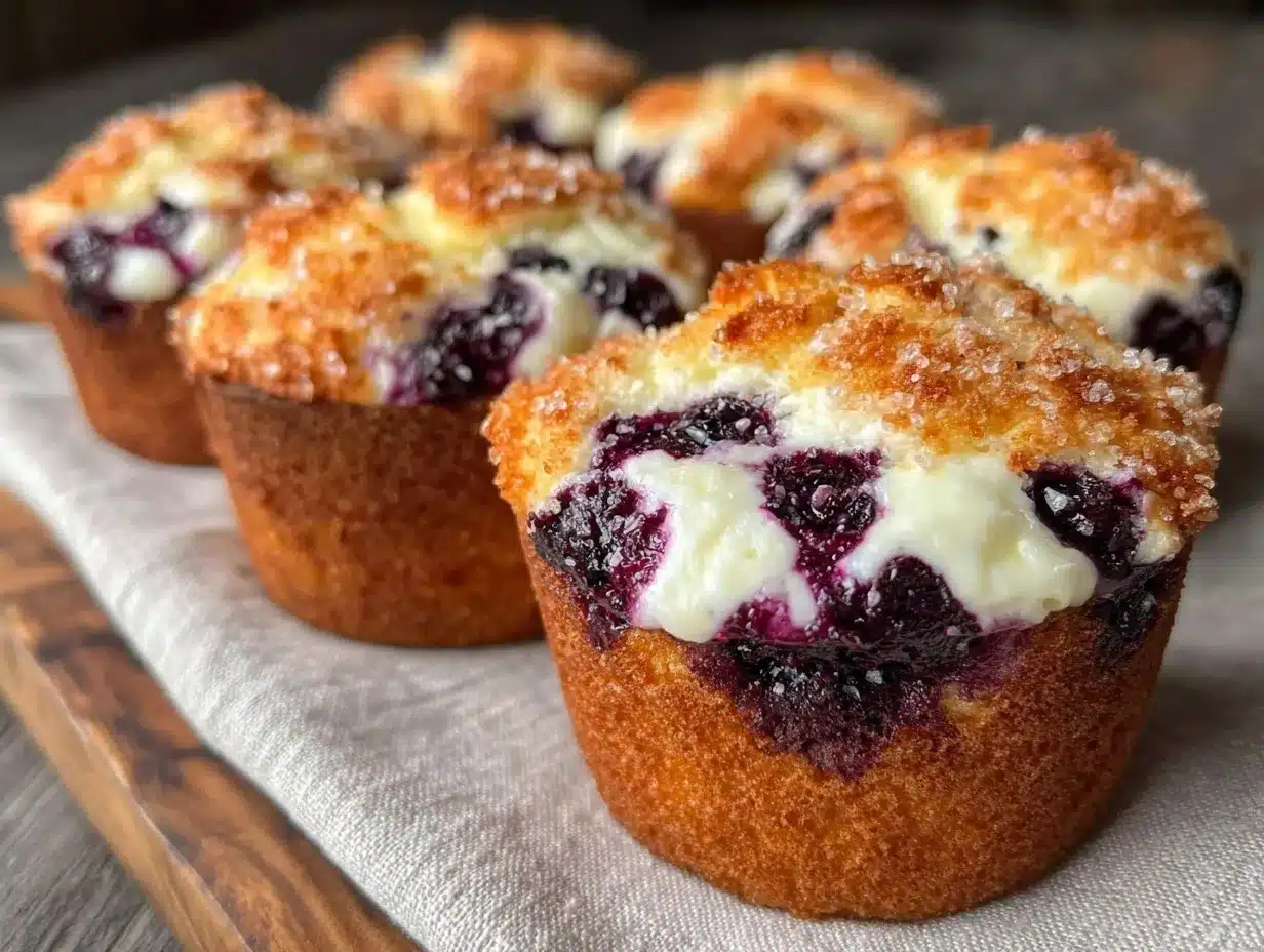 blueberry muffins with lemon cream cheese swirl preparation steps