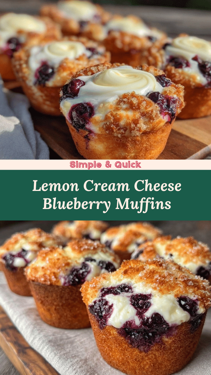 blueberry muffins with lemon cream cheese swirl recipe