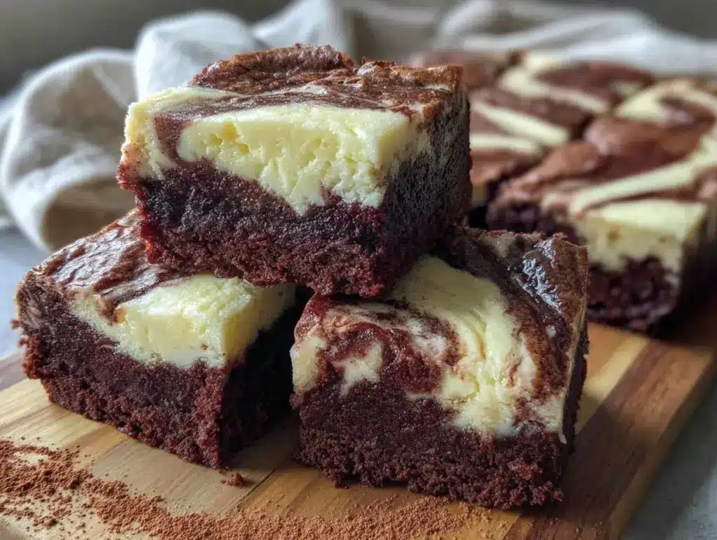 brownies with cream cheese swirl - featured image