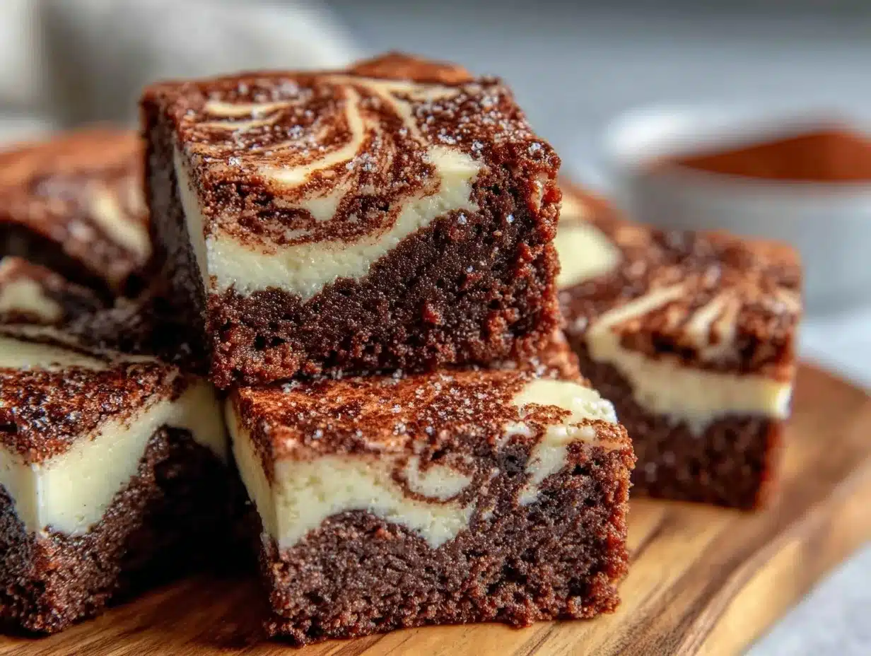 brownies with cream cheese swirl preparation steps