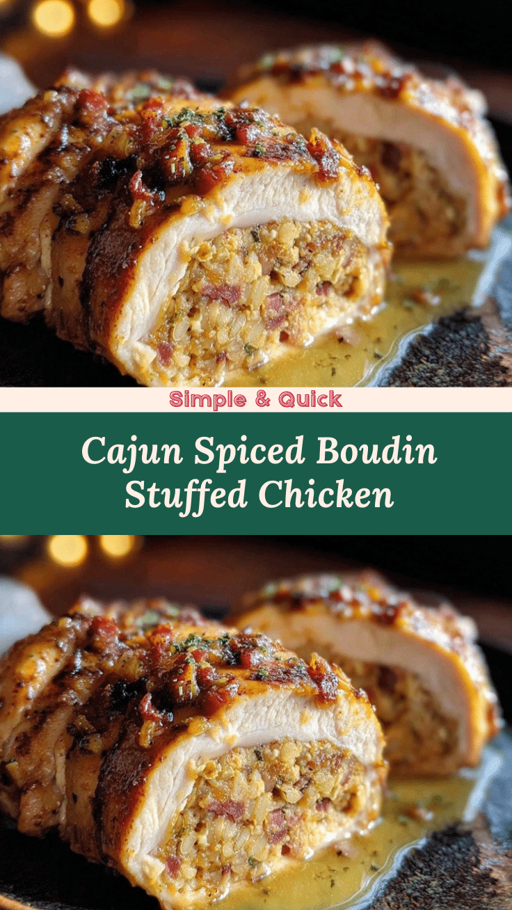 Cajun boudin stuffed chicken breast recipe