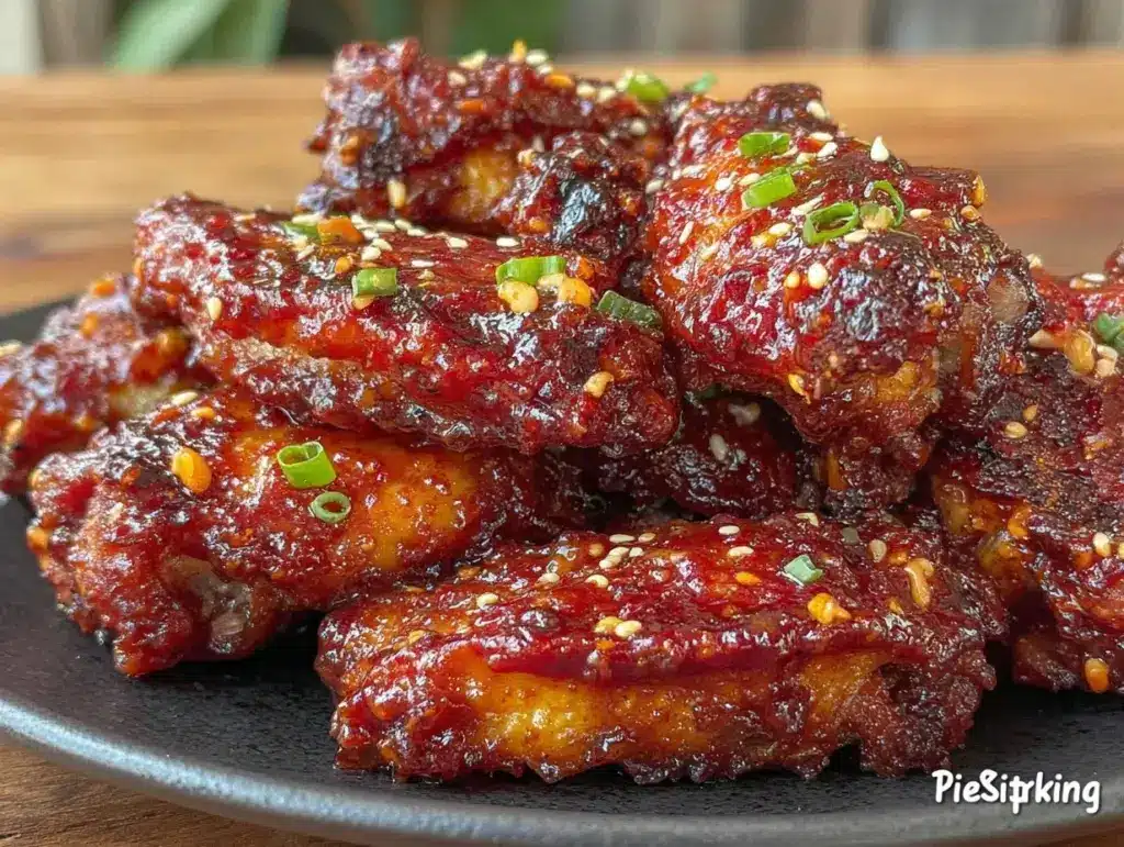 chicken wings with spicy gochujang glaze - featured image