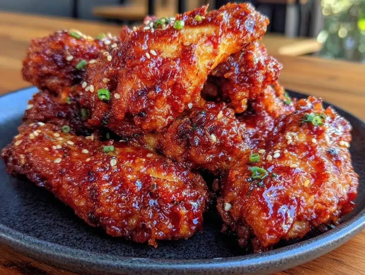 chicken wings with spicy gochujang glaze preparation steps