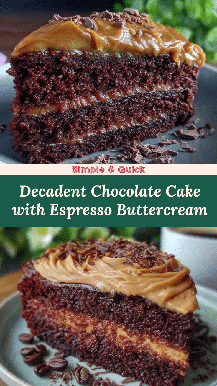 chocolate cake with espresso buttercream frosting recipe