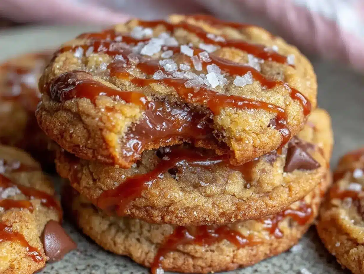 chocolate chip cookies sea salt caramel swirl preparation steps