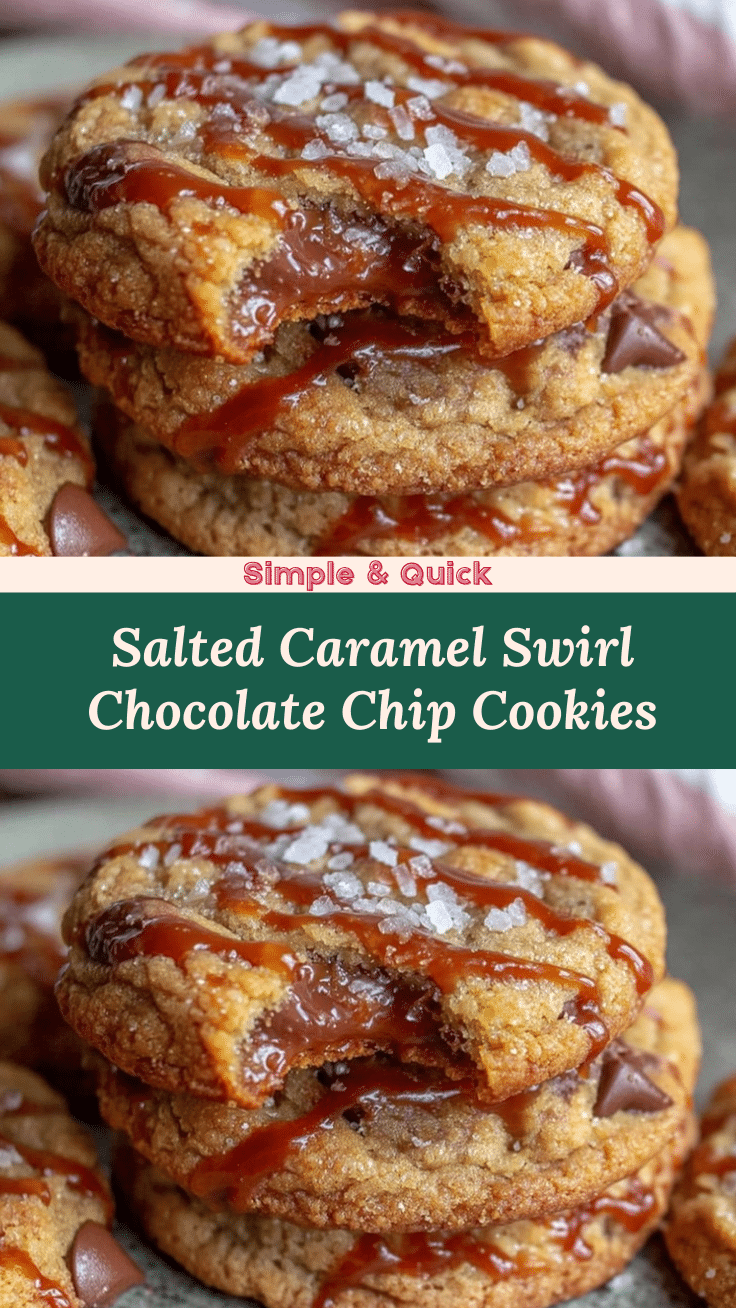 chocolate chip cookies sea salt caramel swirl recipe