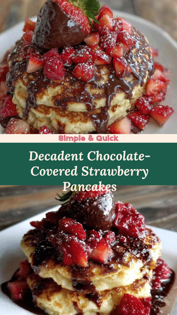 chocolate-covered strawberry pancake stack recipe