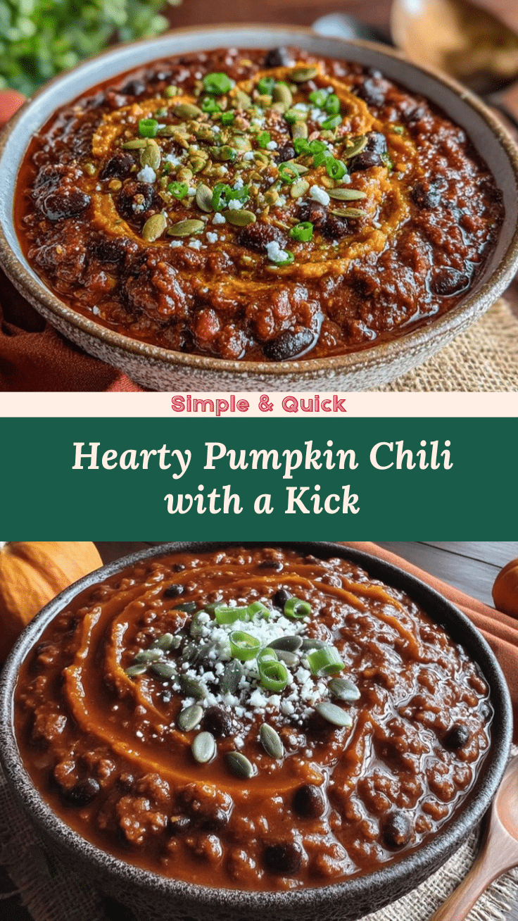 cozy chili with pumpkin puree recipe