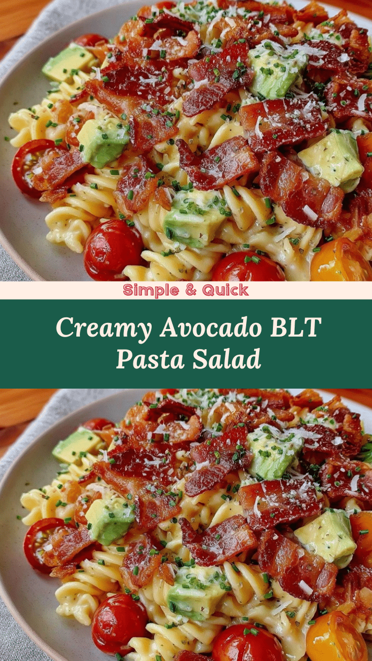creamy blt pasta salad with avocado recipe