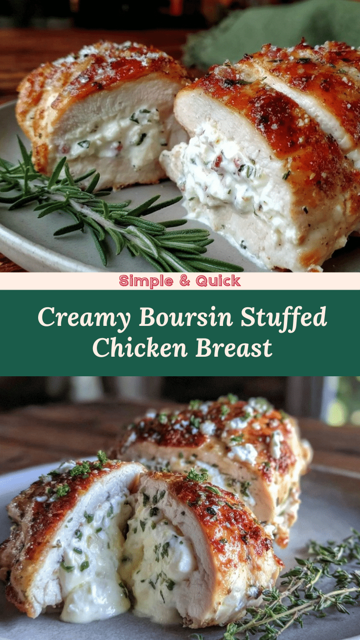 creamy chicken breast with boursin cheese stuffing recipe
