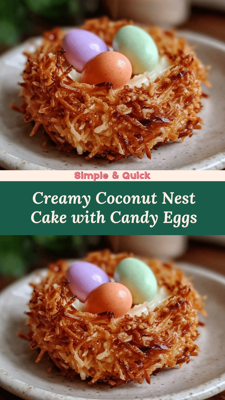 creamy coconut nest cake recipe
