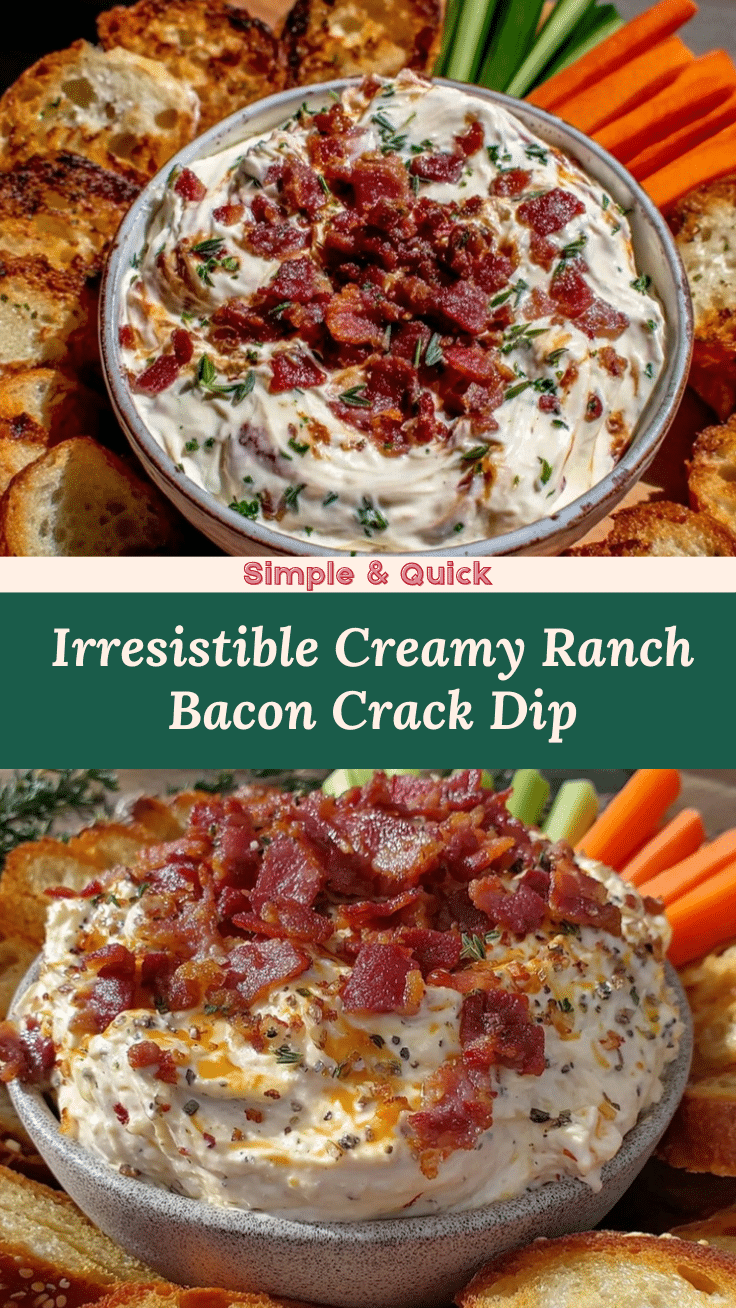 creamy crack dip with bacon and ranch recipe