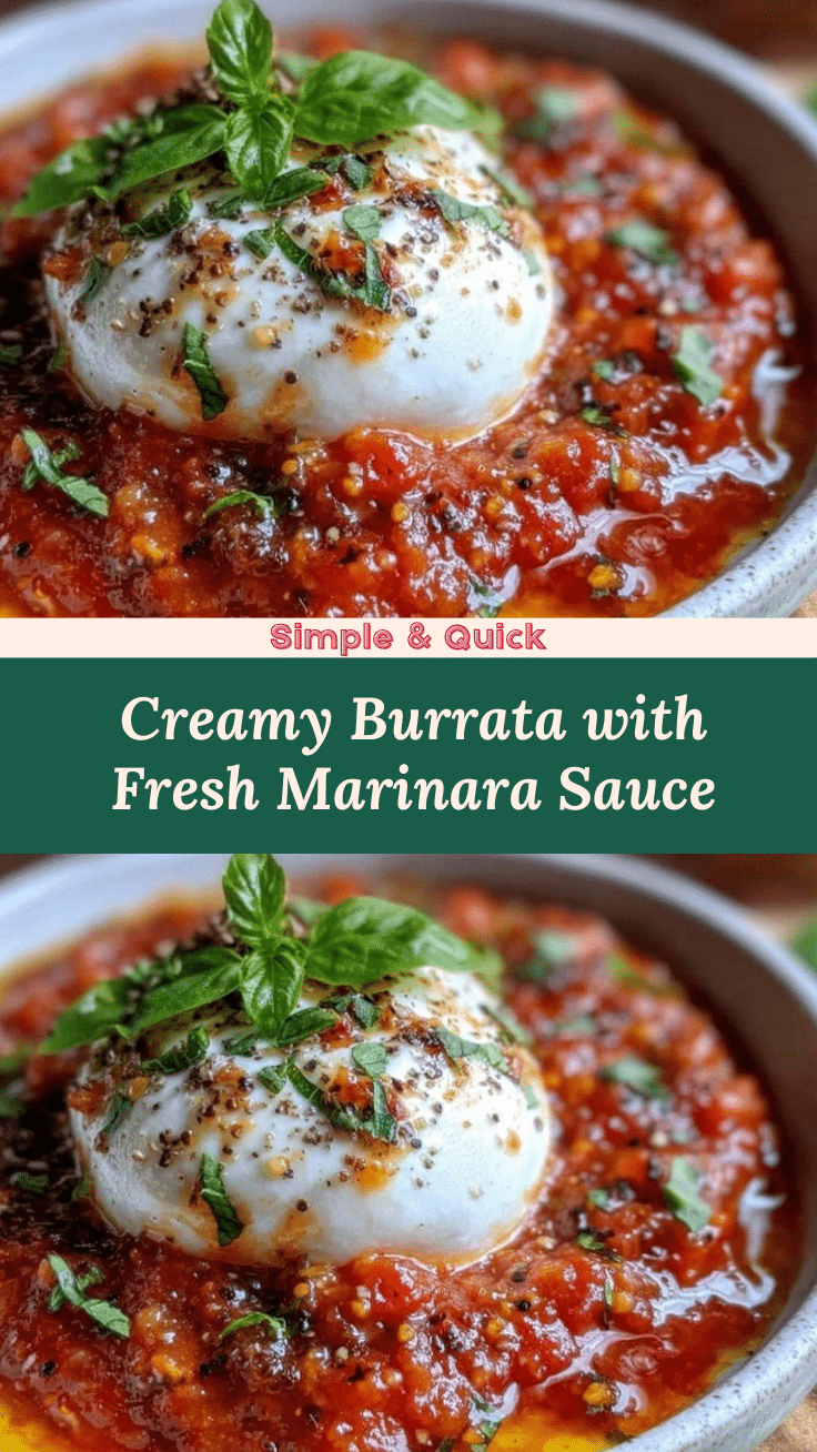 creamy marinara sauce with fresh burrata recipe