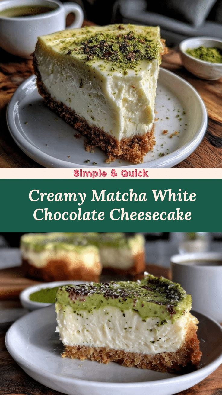 creamy matcha white chocolate cheesecake recipe
