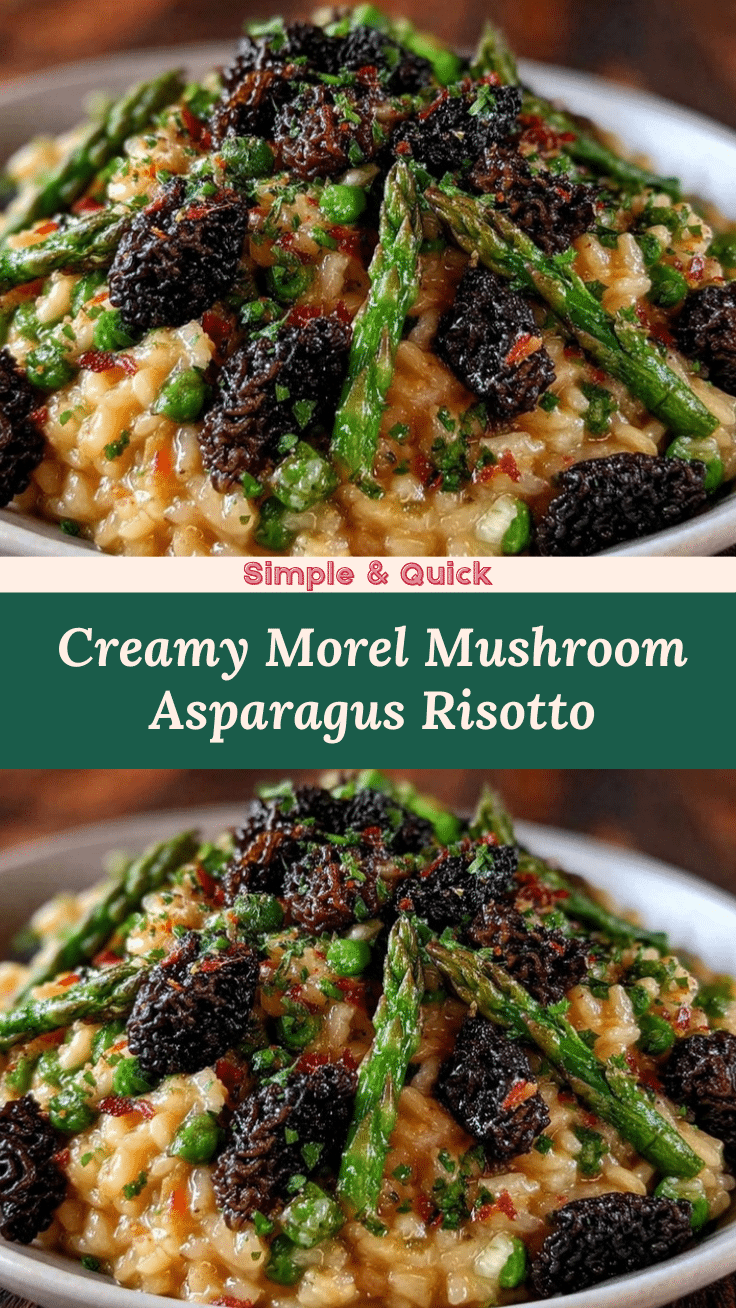 creamy morel mushroom and asparagus risotto recipe