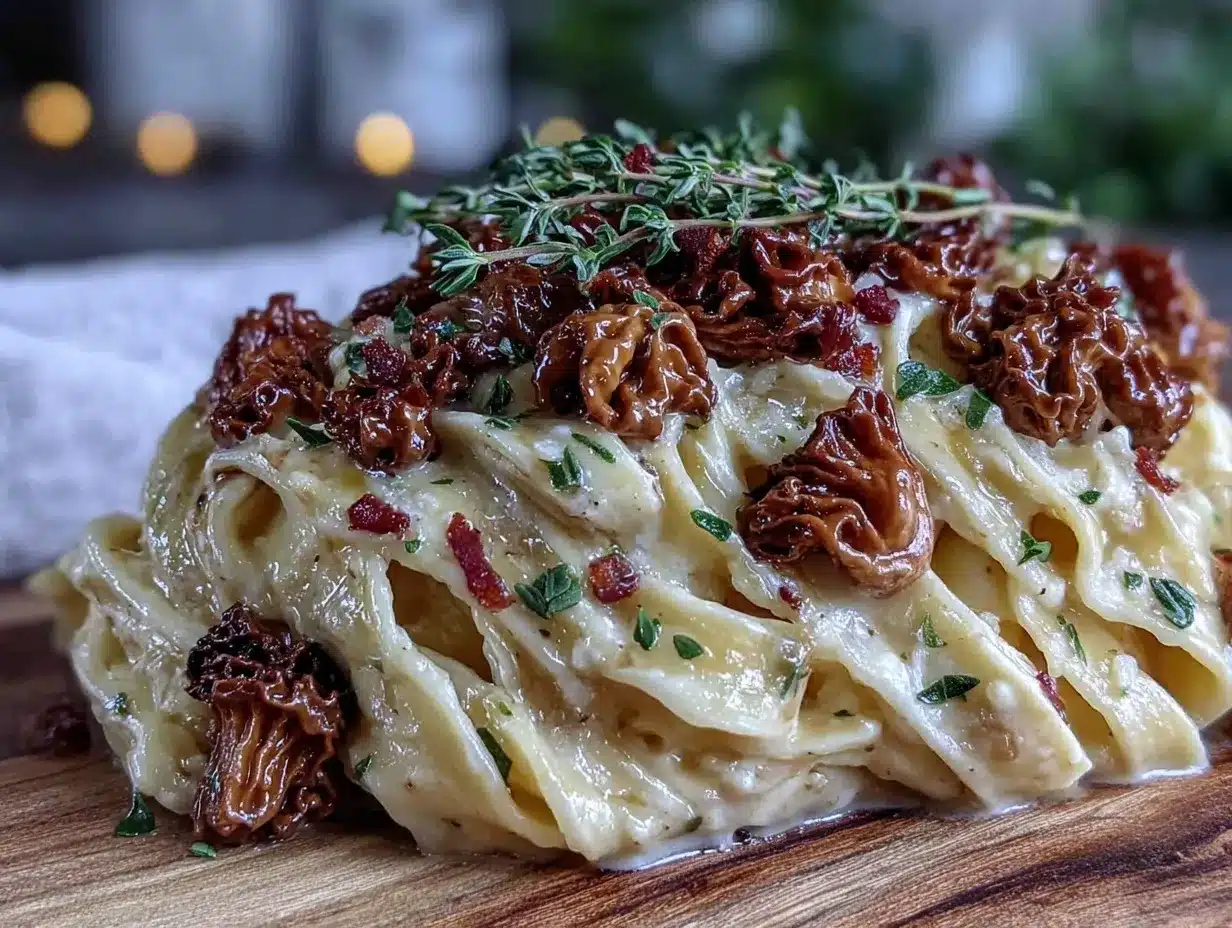 creamy morel mushroom pasta preparation steps