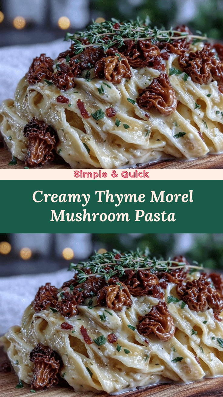 creamy morel mushroom pasta recipe
