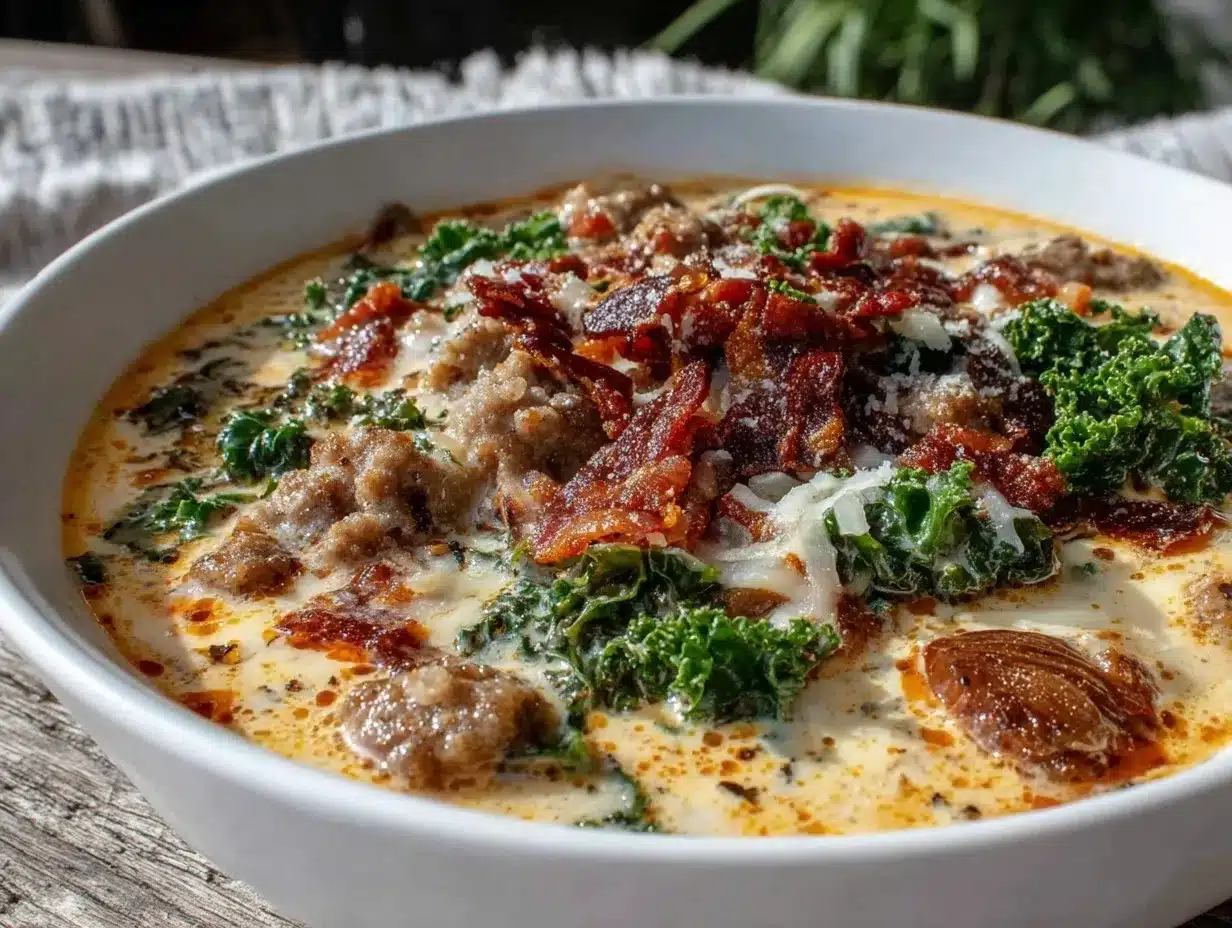 creamy olive garden zuppa toscana soup recipe preparation steps