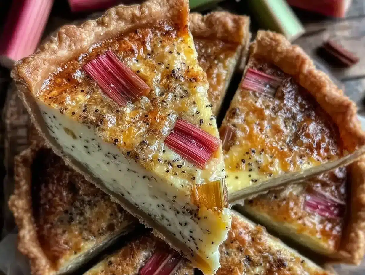 creamy rhubarb custard pie preparation steps
