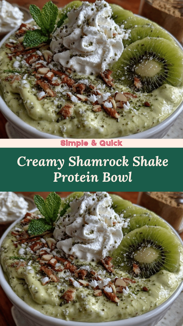 creamy shamrock shake protein smoothie bowl recipe