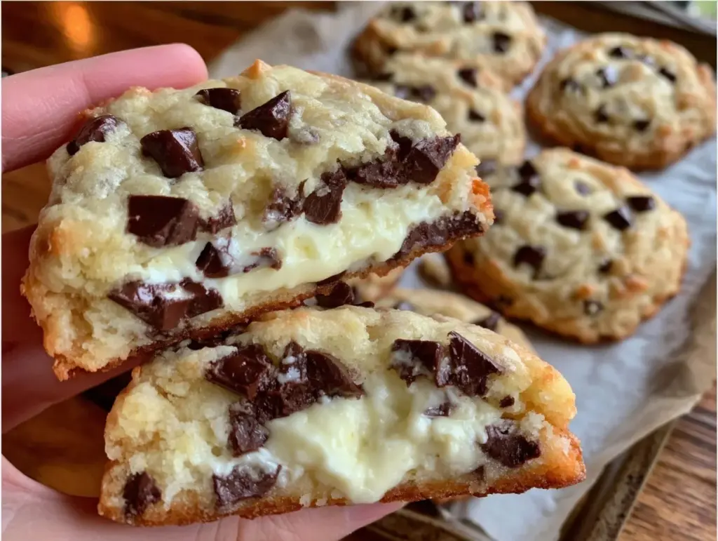 creamy soft-center chocolate chip cookies - featured image