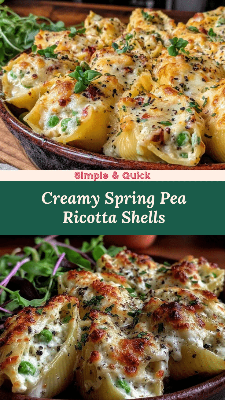 creamy spring pea and ricotta stuffed shells recipe