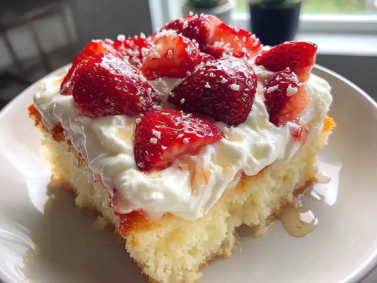 creamy tres leches poke cake preparation steps