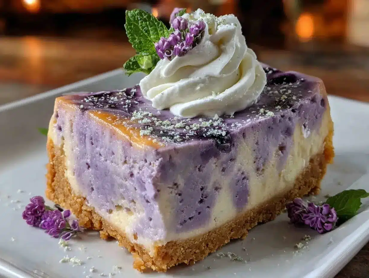 creamy ube cheesecake preparation steps