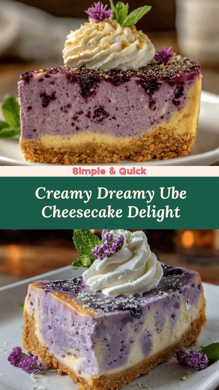 creamy ube cheesecake recipe