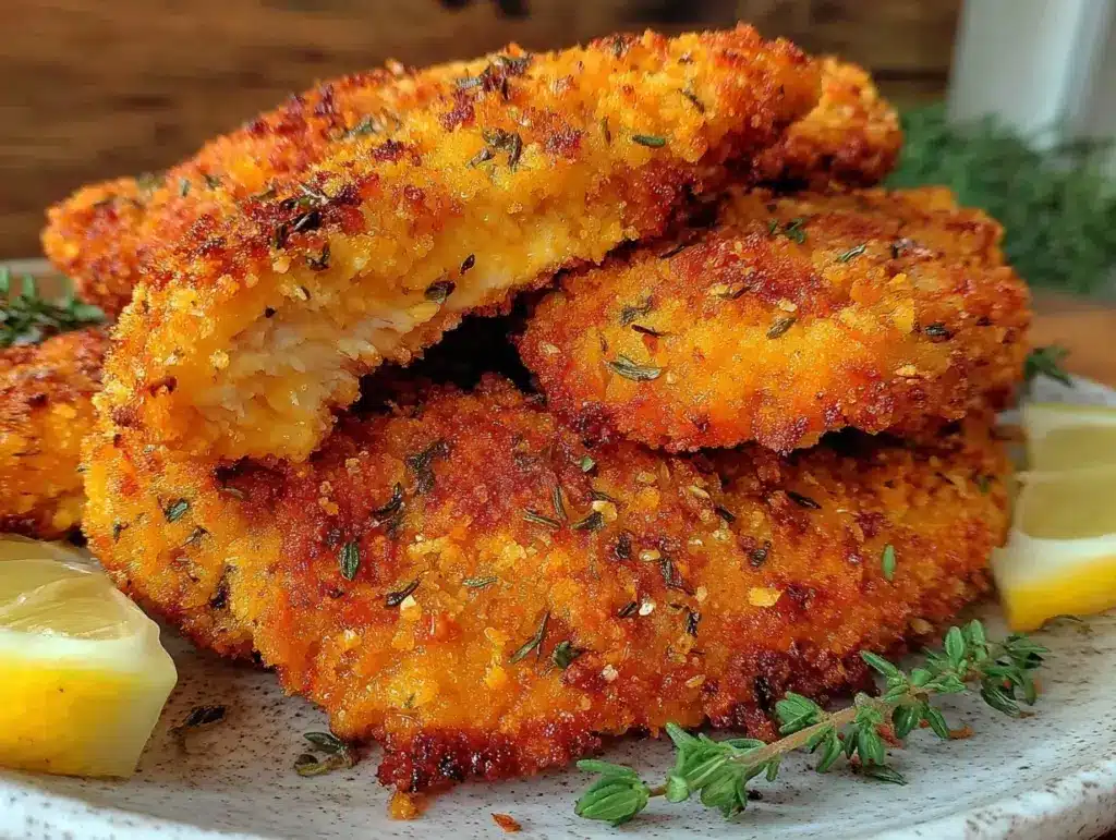 crispy air fryer parmesan crusted chicken tenders - featured image