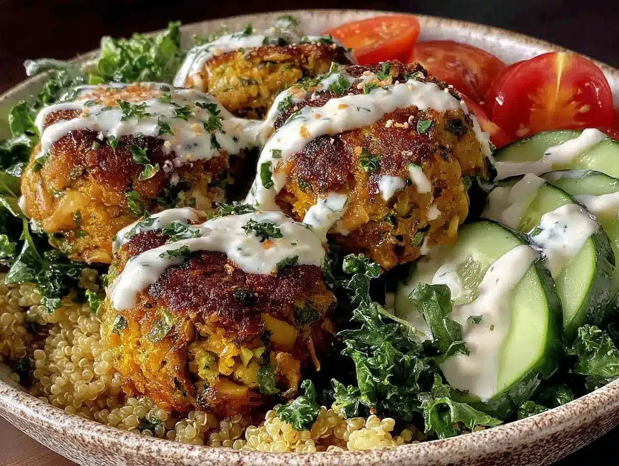 crispy baked falafel bowl preparation steps