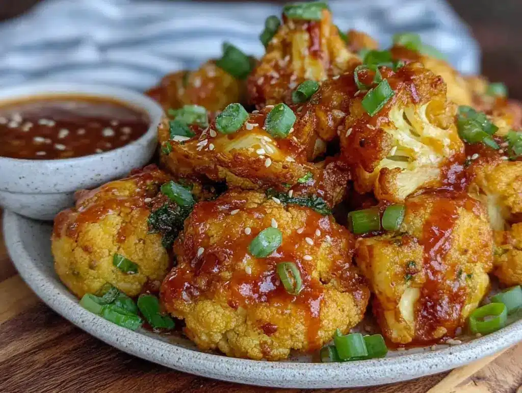 crispy bang bang cauliflower bites - featured image