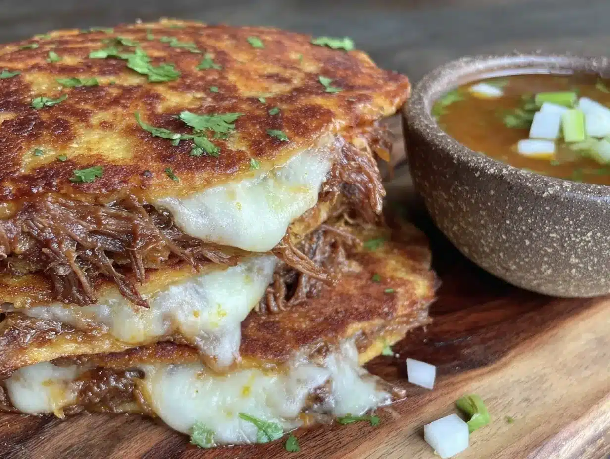 crispy birria quesadillas preparation steps