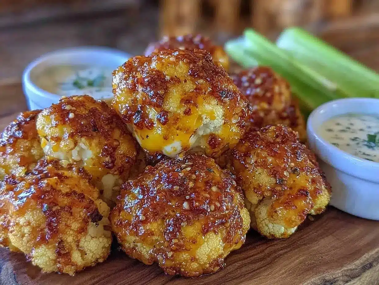 crispy cauliflower buffalo bites preparation steps